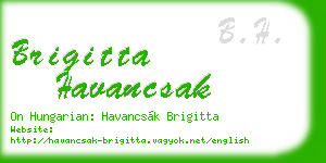 brigitta havancsak business card
